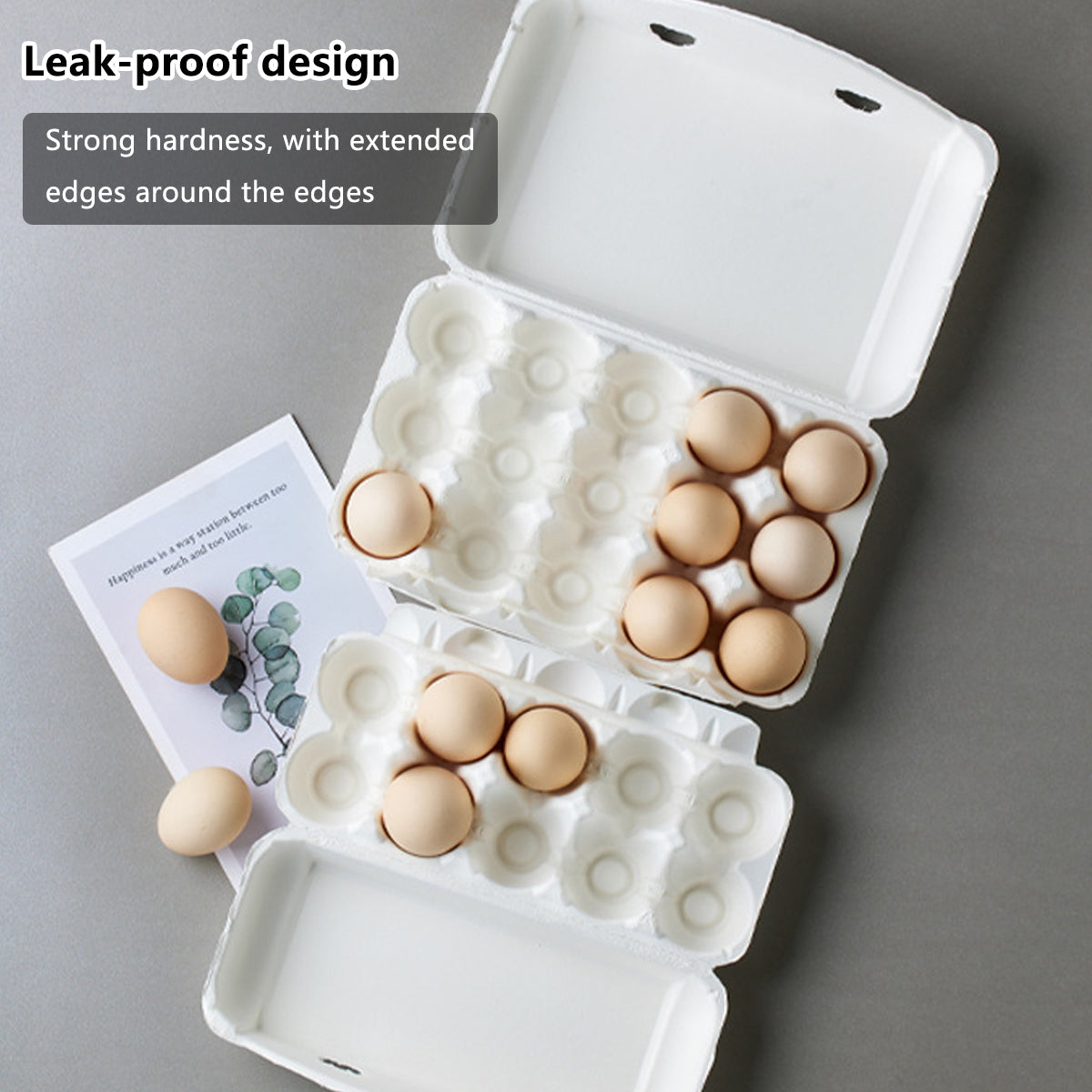 30PCS Pulp Egg Racks Leak-Proof Stackable Egg Storage Trays