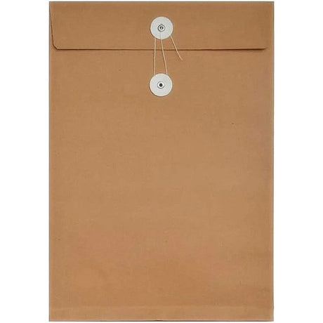 Envelope File Folders – Durable Kraft Paper with Secure String-Tie Closure