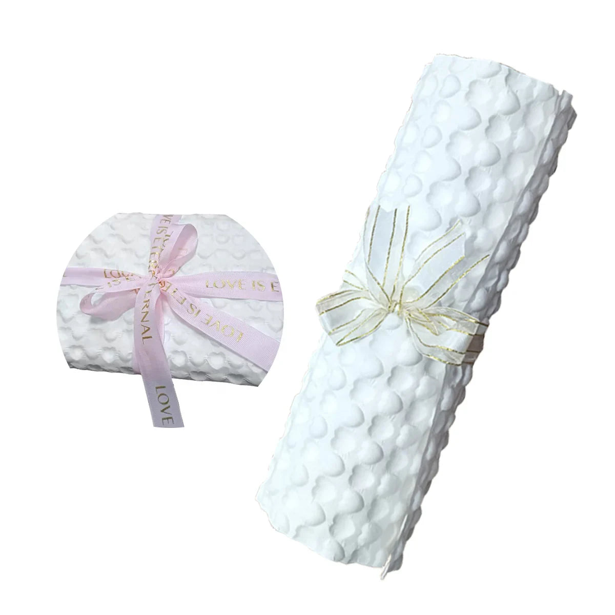 Embossed Kraft Paper Packaging Sheet White Gift Wrap