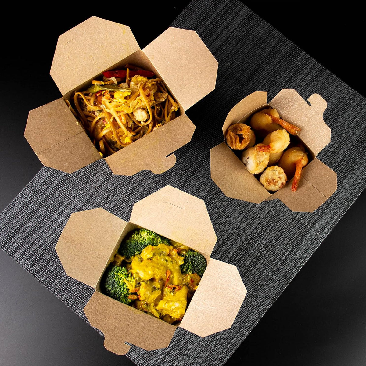 50PCS Food Grade Fast Food Takeaway Boxes Leakproof Greaseproof 16/26/32OZ