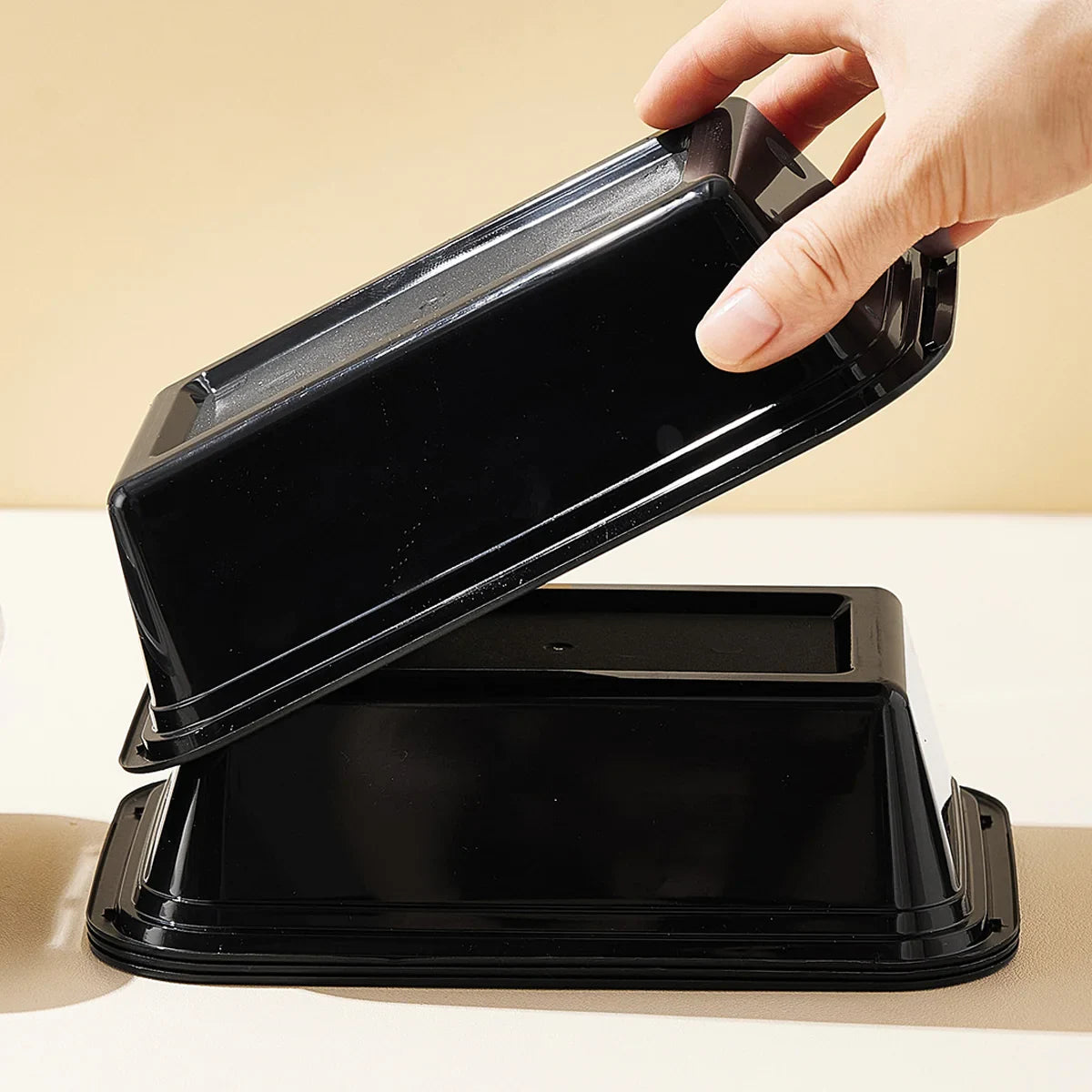 50pcs 830ml Disposable Lunch Box Rectangular Food Container