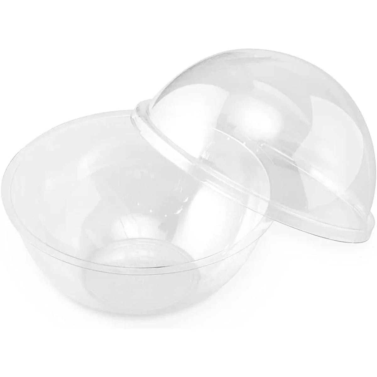 Food Packing Boxes Transparent Round Dome Shape 13cm 100 Pieces