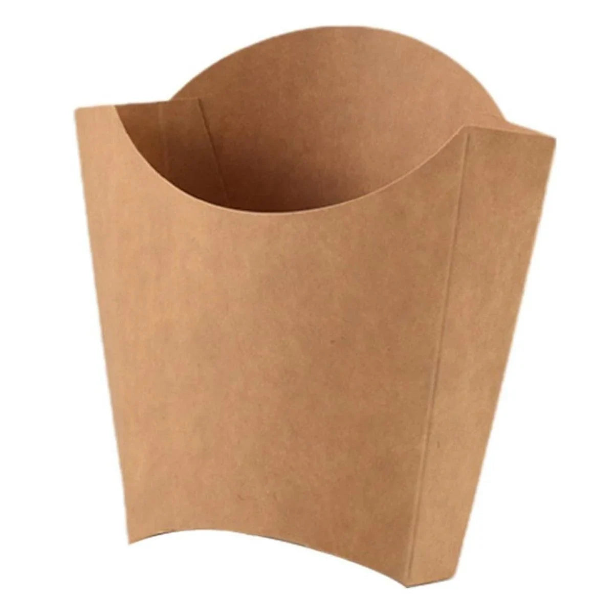 French Fries Box Kraft Paper Food Grade Foldable Snack Containers