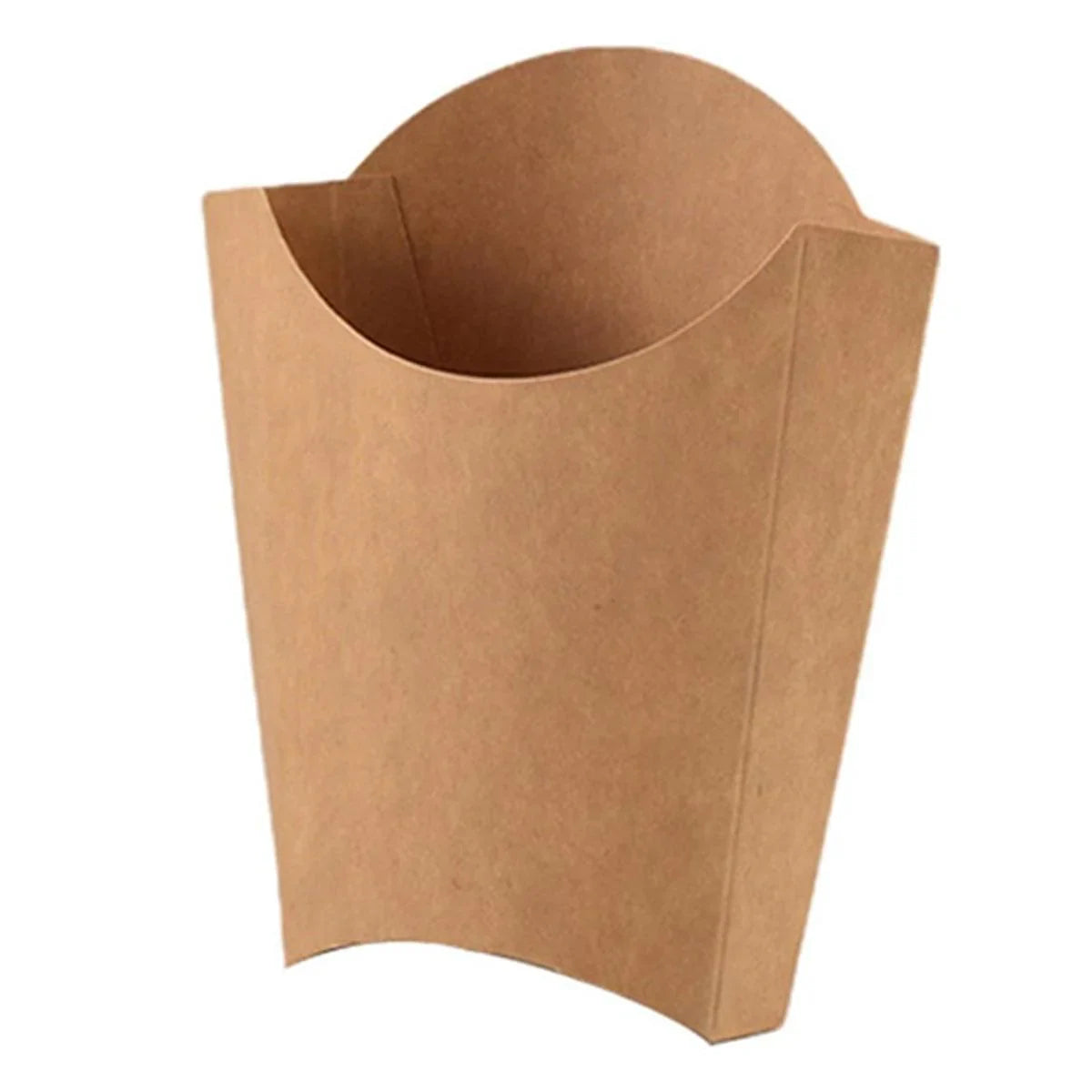 French Fries Box Kraft Paper Food Grade Foldable Snack Containers