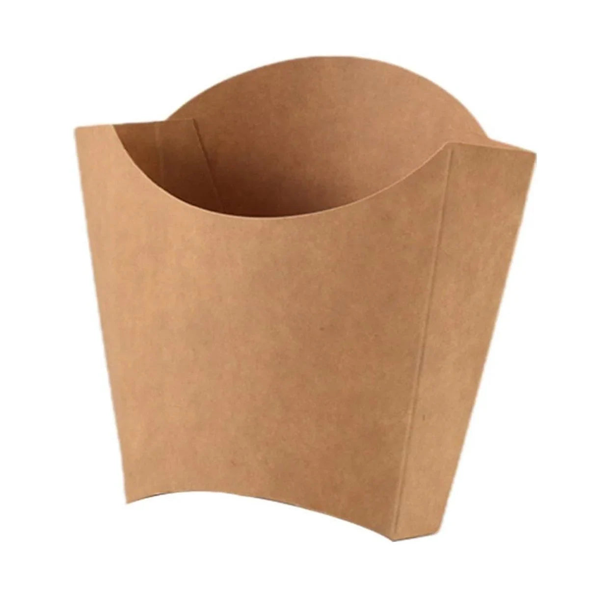 French Fries Box Kraft Paper Food Grade Foldable Snack Containers