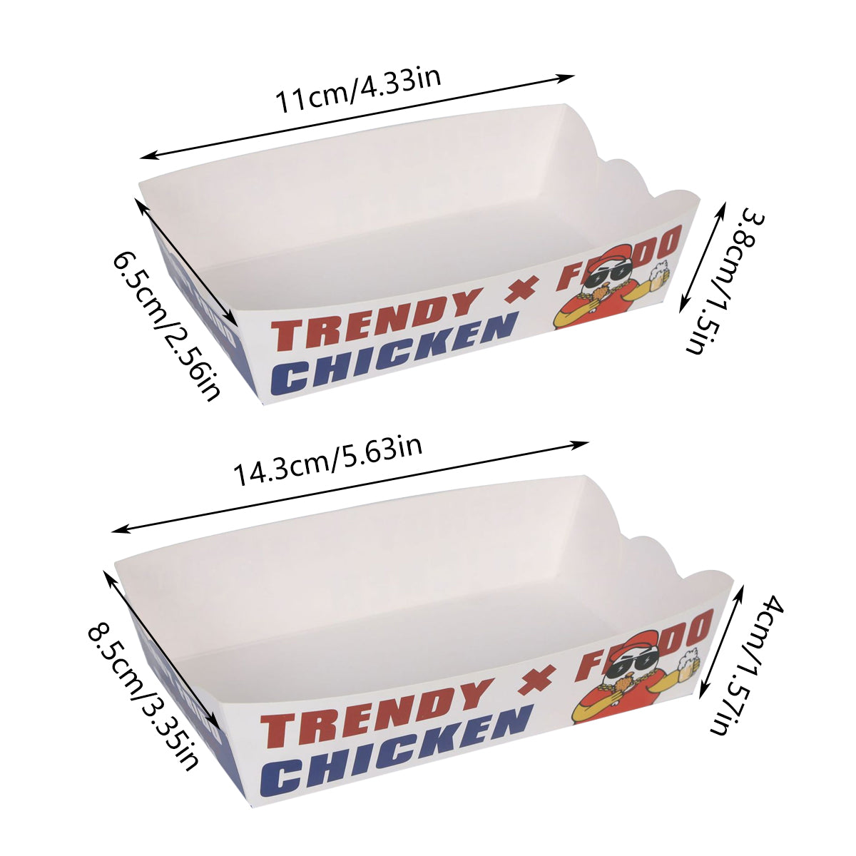 Disposable Oil Proof Snack Box Microwave Safe for Fast Food