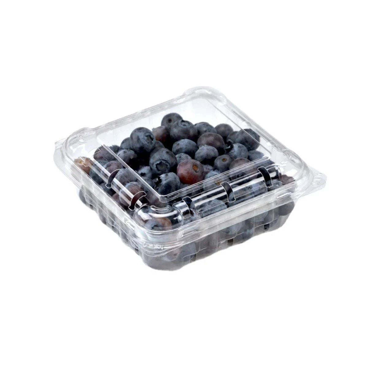 Fruit Boxes Transparent PET Plastic Snap-On Lid 100 Pieces Ventilated