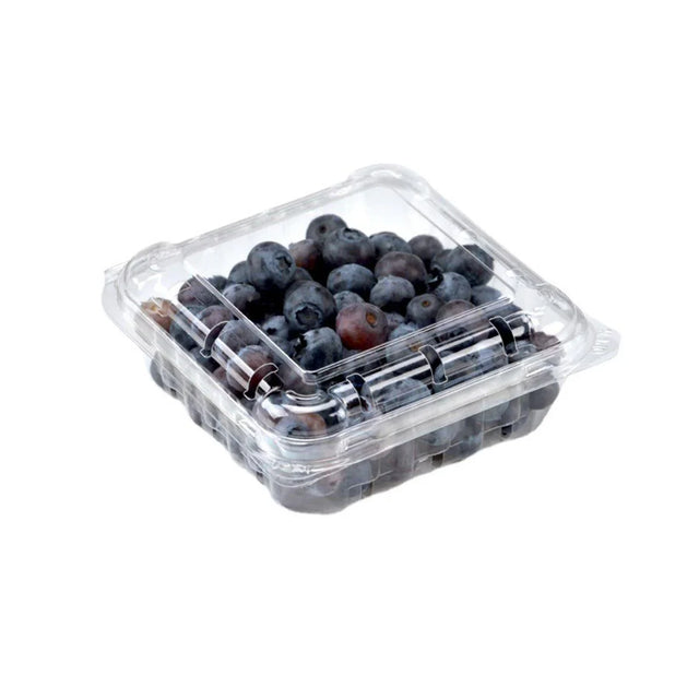 Fruit Boxes Transparent PET Plastic Snap-On Lid 100 Pieces Ventilated