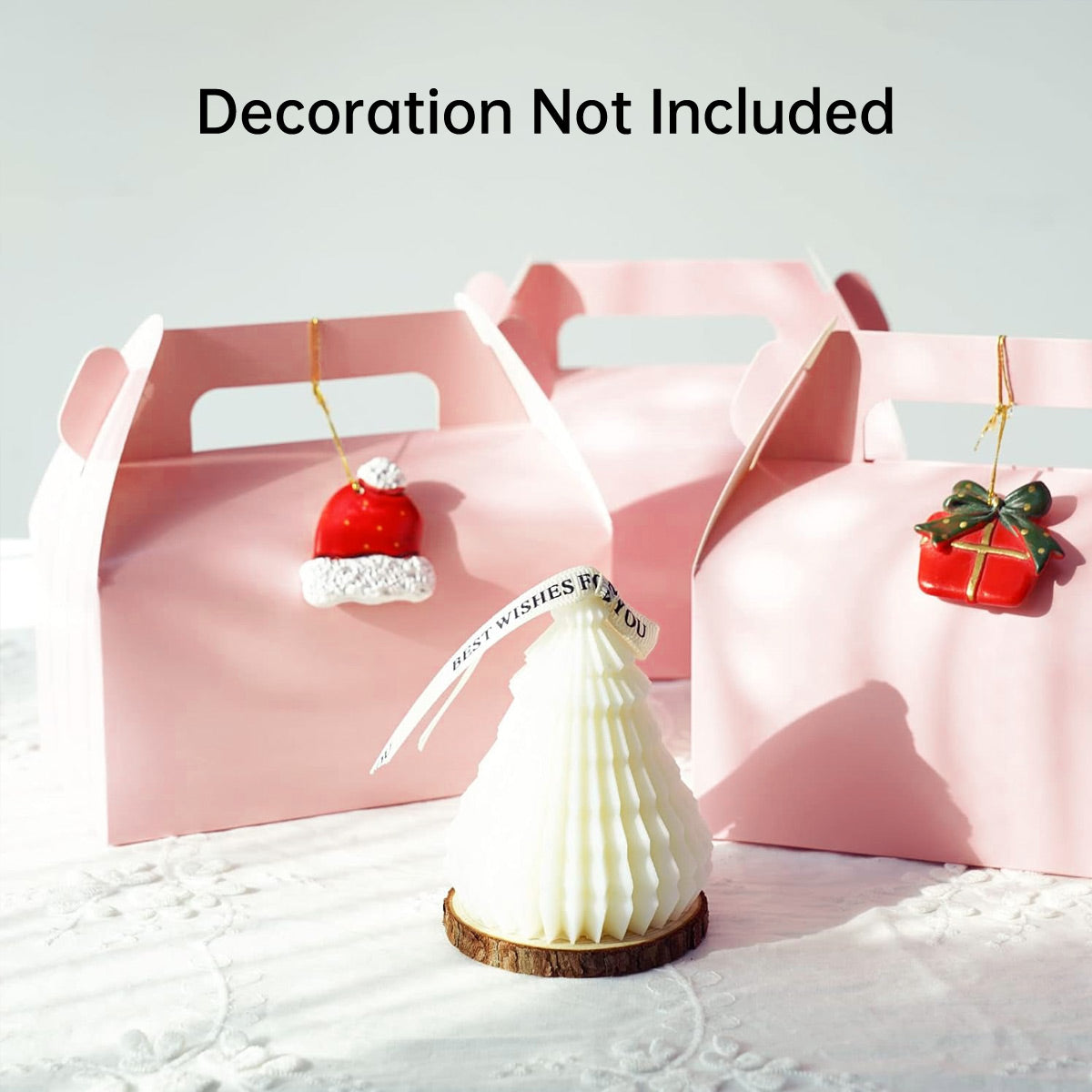 50 PCS Handheld Pastry Box Bakery Packaging Cake Carry Box Single Layer Design