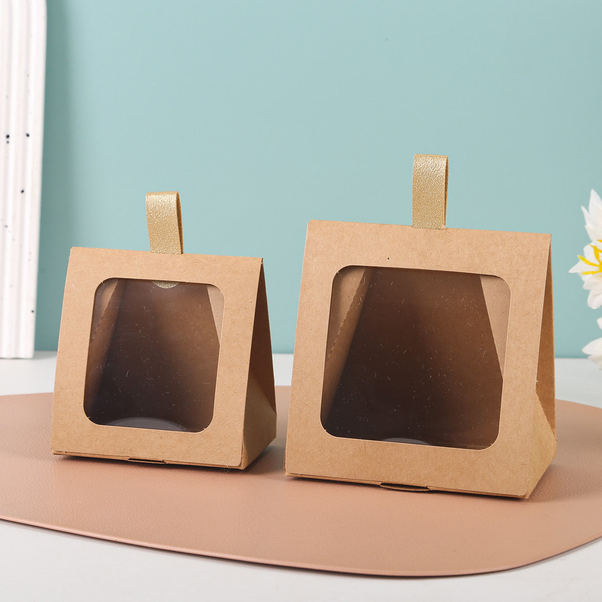 30PCS Tote Candy Gift Boxes with Clear Window 2 Sizes