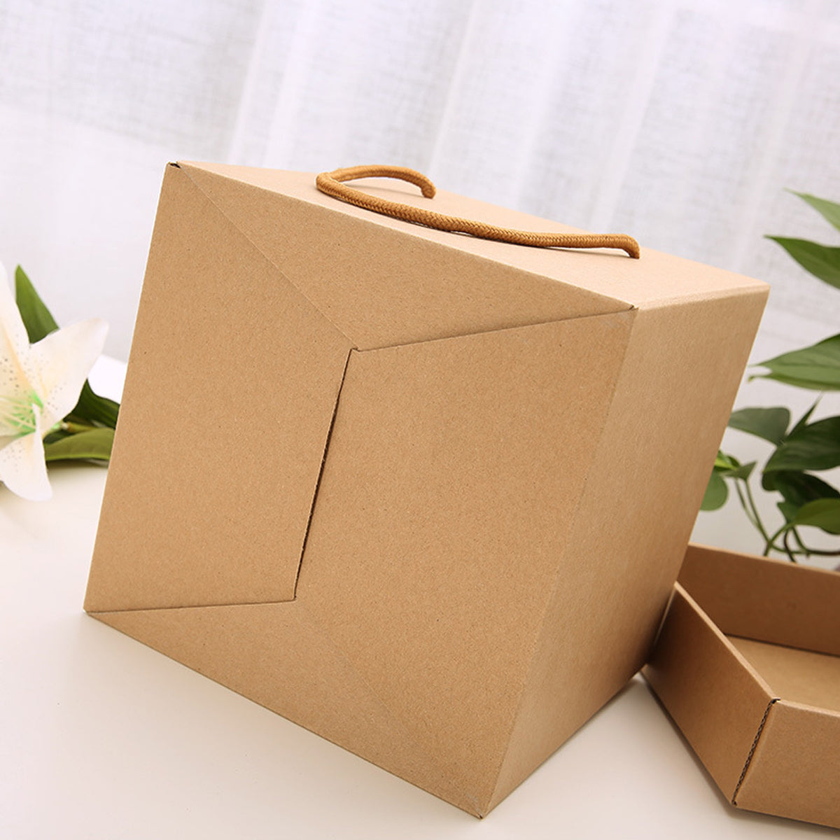 10PCS Kraft Paper Gift Box Recyclable Durable for Birthday Christmas Wedding