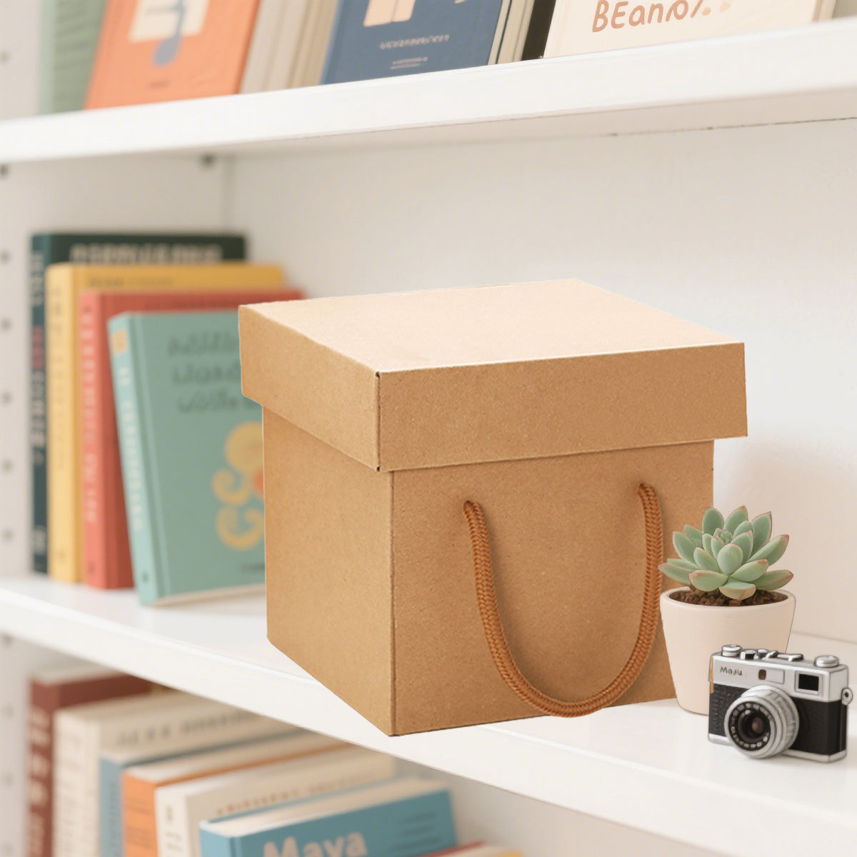 10PCS Kraft Paper Gift Box Recyclable Durable for Birthday Christmas Wedding