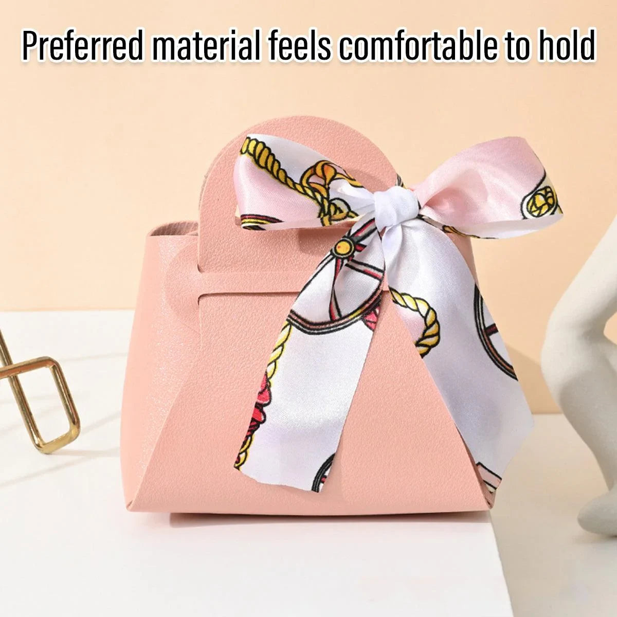 Gift Box With Ribbon Paperboard 12x6x13cm Wedding Candy Favour