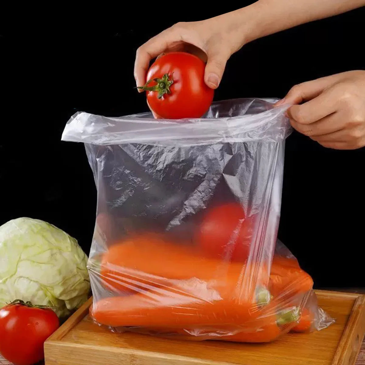Biodegradable Food Storage Bags Perforated Roll Eco Friendly