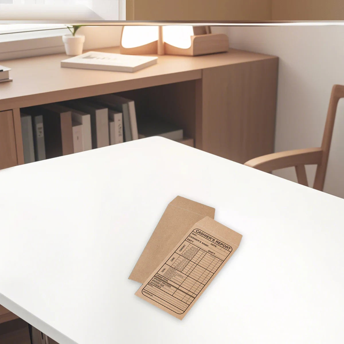 50pcs Cash Detail Envelopes Cashier Report Retail Use