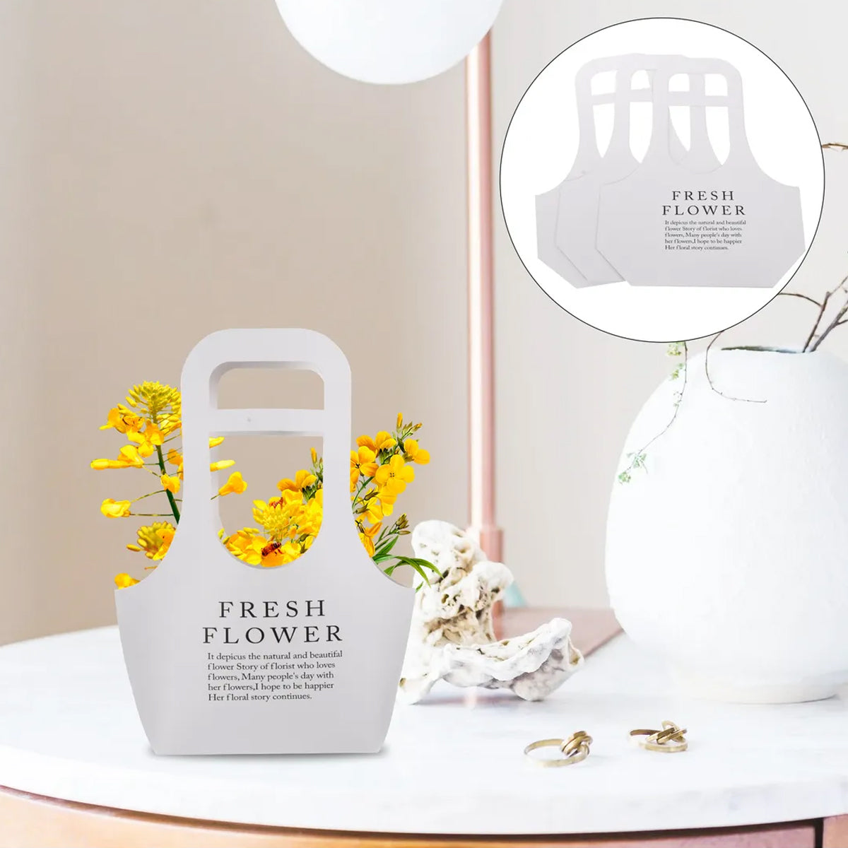 10PCS Handheld Kraft Paper Flower Bags Bouquet Gift Wrapping