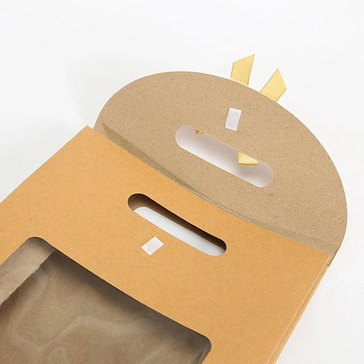 Kraft Paper Gift Bags with Window Handle