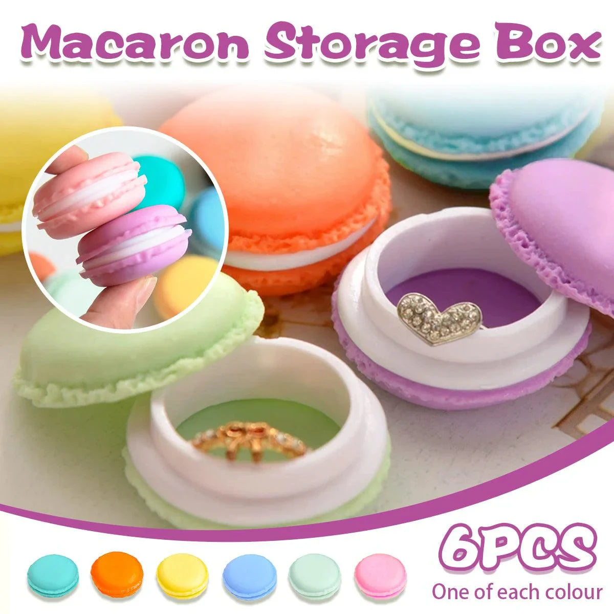 Macaron Jewelry Storage Box – Cute & Portable Organizer