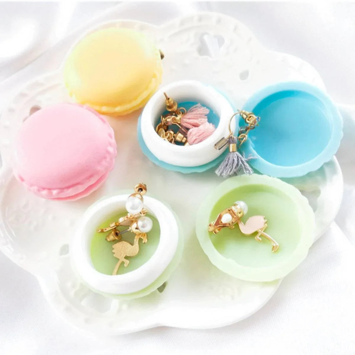 Macaron Jewelry Storage Box – Cute & Portable Organizer