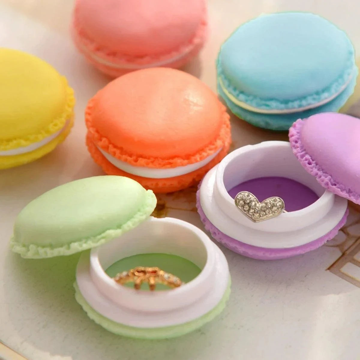 Macaron Jewelry Storage Box – Cute & Portable Organizer