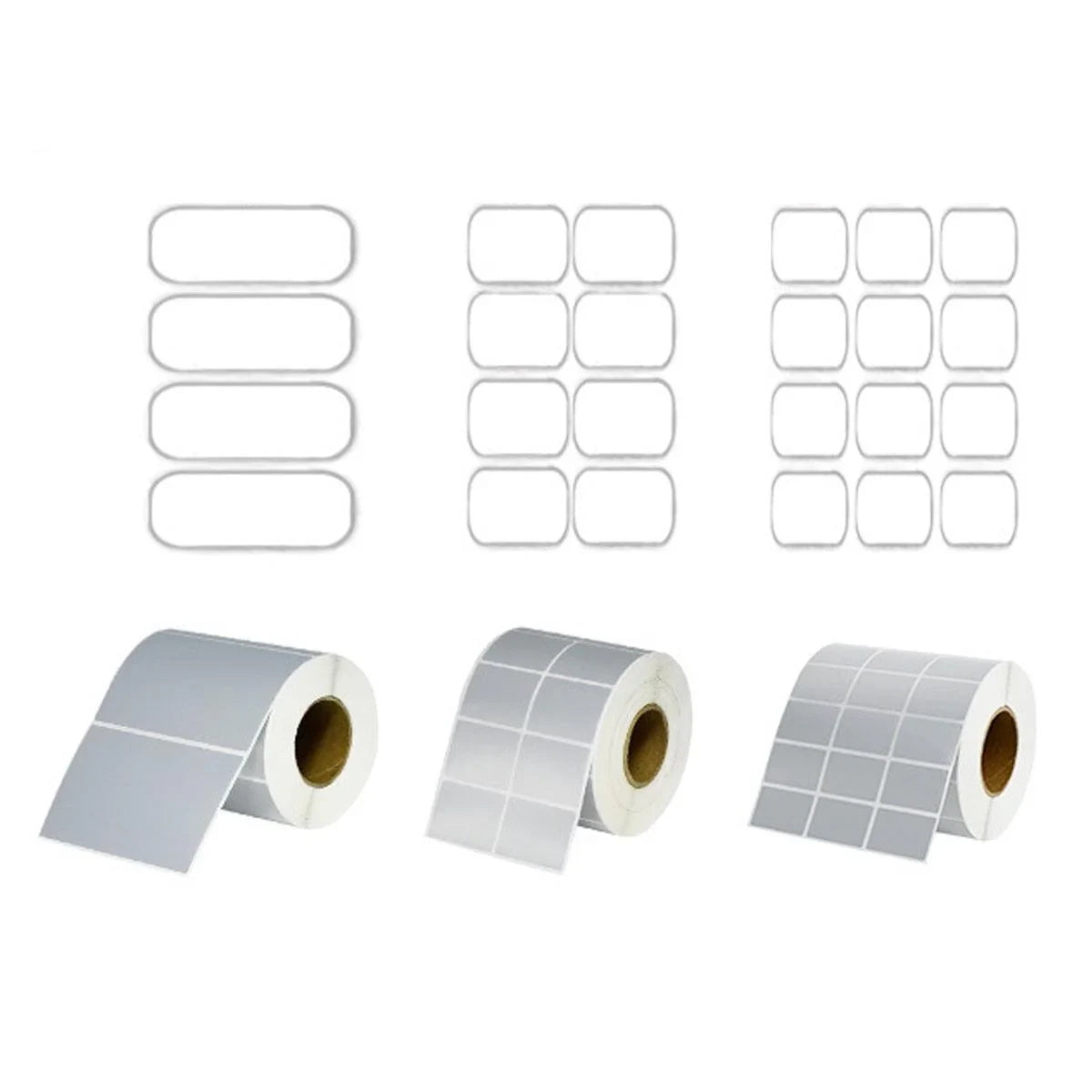 Matt Silver Label Paper 40Sizes