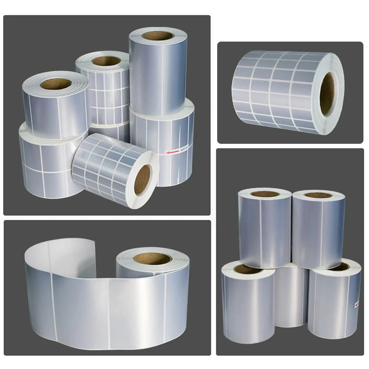 Matt Silver Label Paper 40Sizes