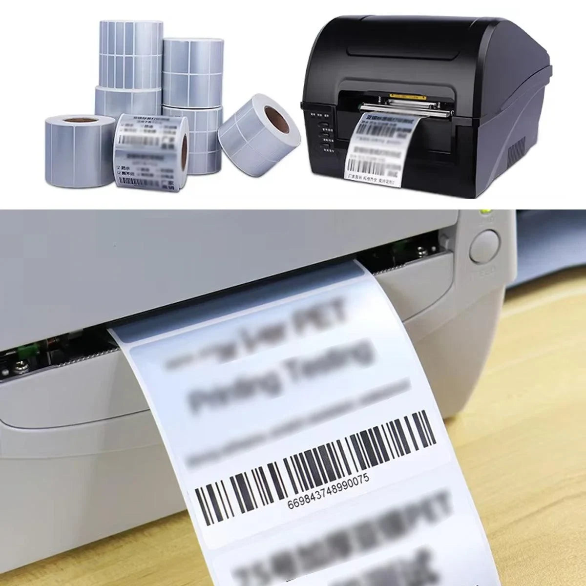 Matt Silver Label Paper 40Sizes