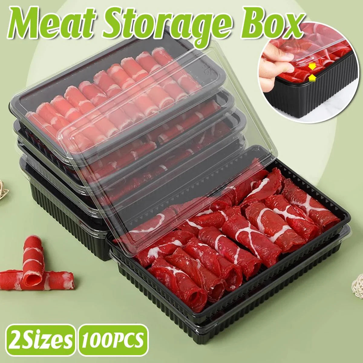 Meat Roll Packing Box Frozen Meat Container 100PCS
