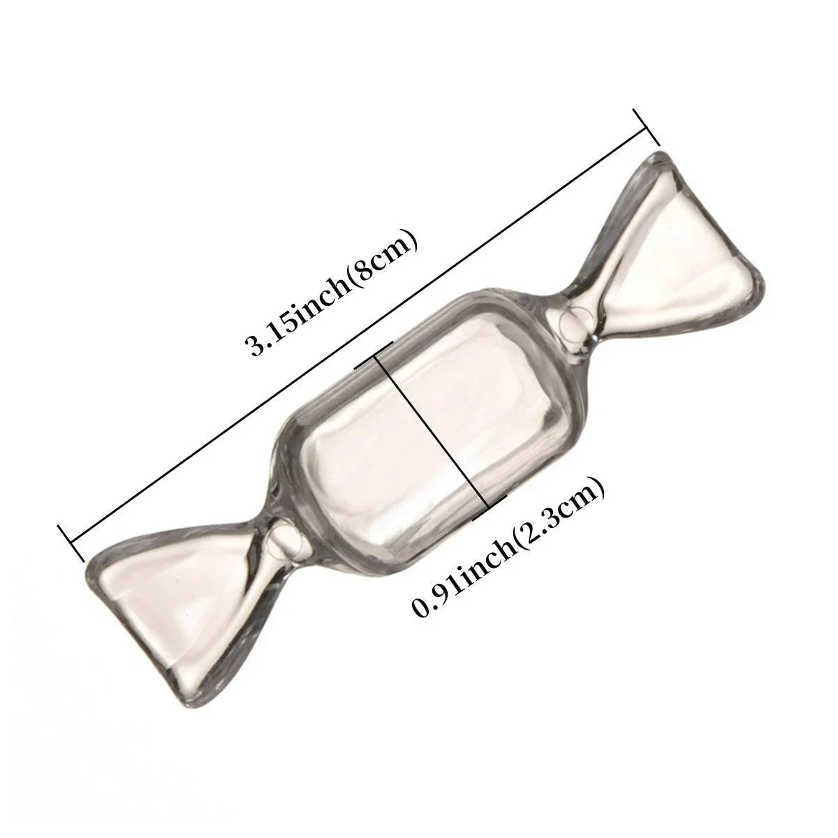 Mini Transparent Candy-Shaped Storage Boxes – 50pcs for Jewellery & Trinkets