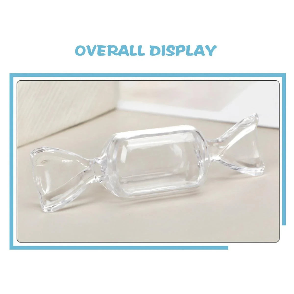 Mini Transparent Candy-Shaped Storage Boxes – 50pcs for Jewellery & Trinkets