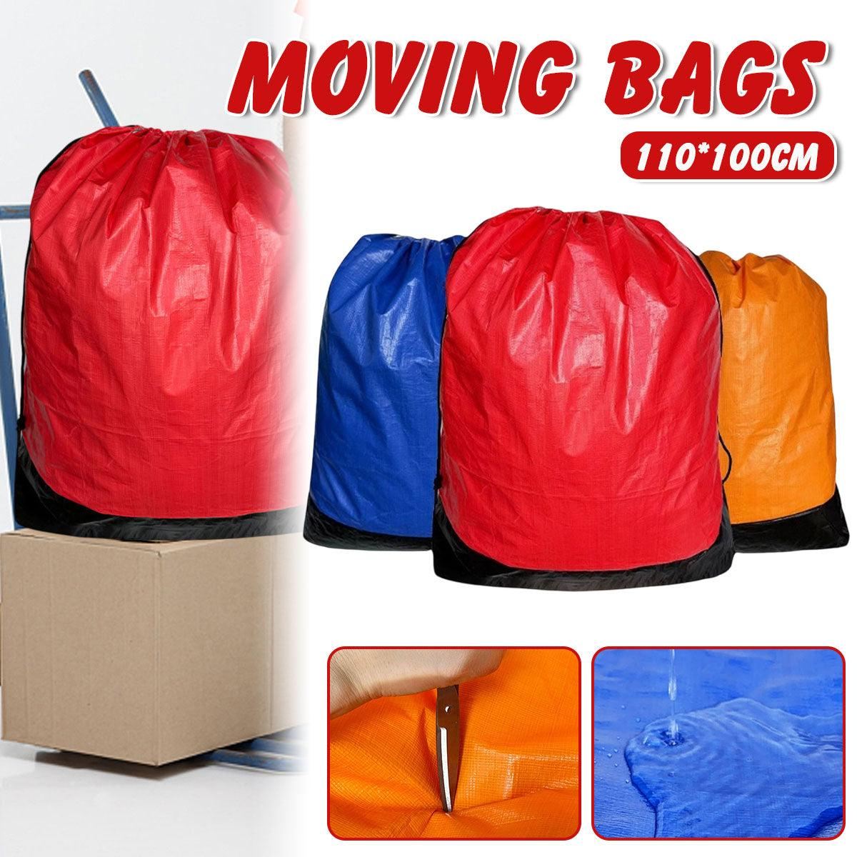 Protect your belongings with this waterproof drawstring moving bag. Made from durable PE fabric, it's spacious, lightweight, and perfect for logistics and storage.