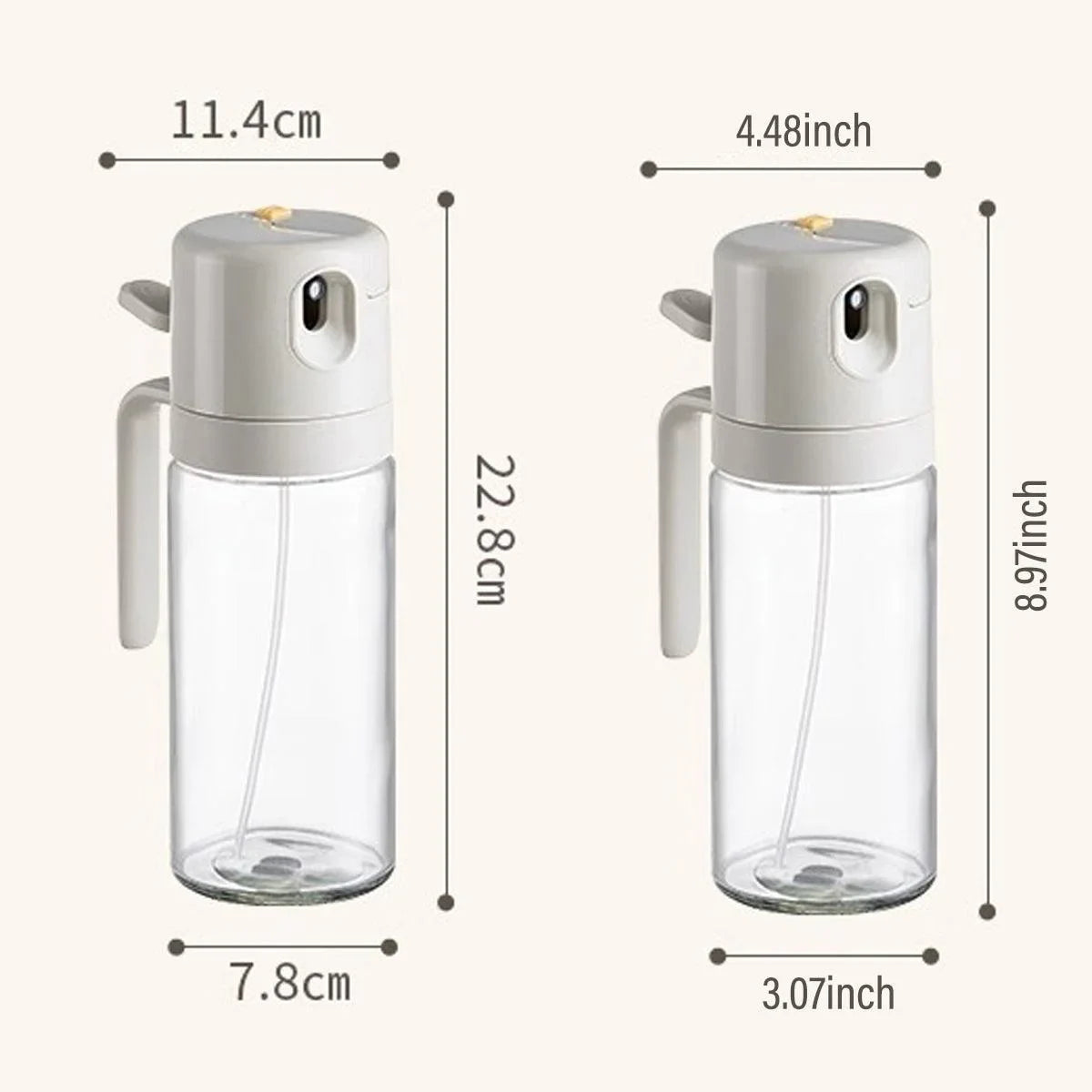 2in1 Olive Oil Sprayer Dispenser BBQ Spray Bottle 1Pack