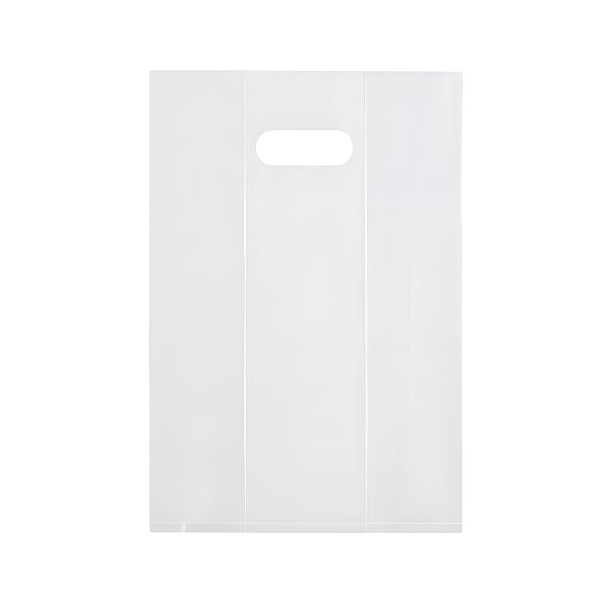 50PCS Clear PE Bags with Handles for Takeout Food Packaging