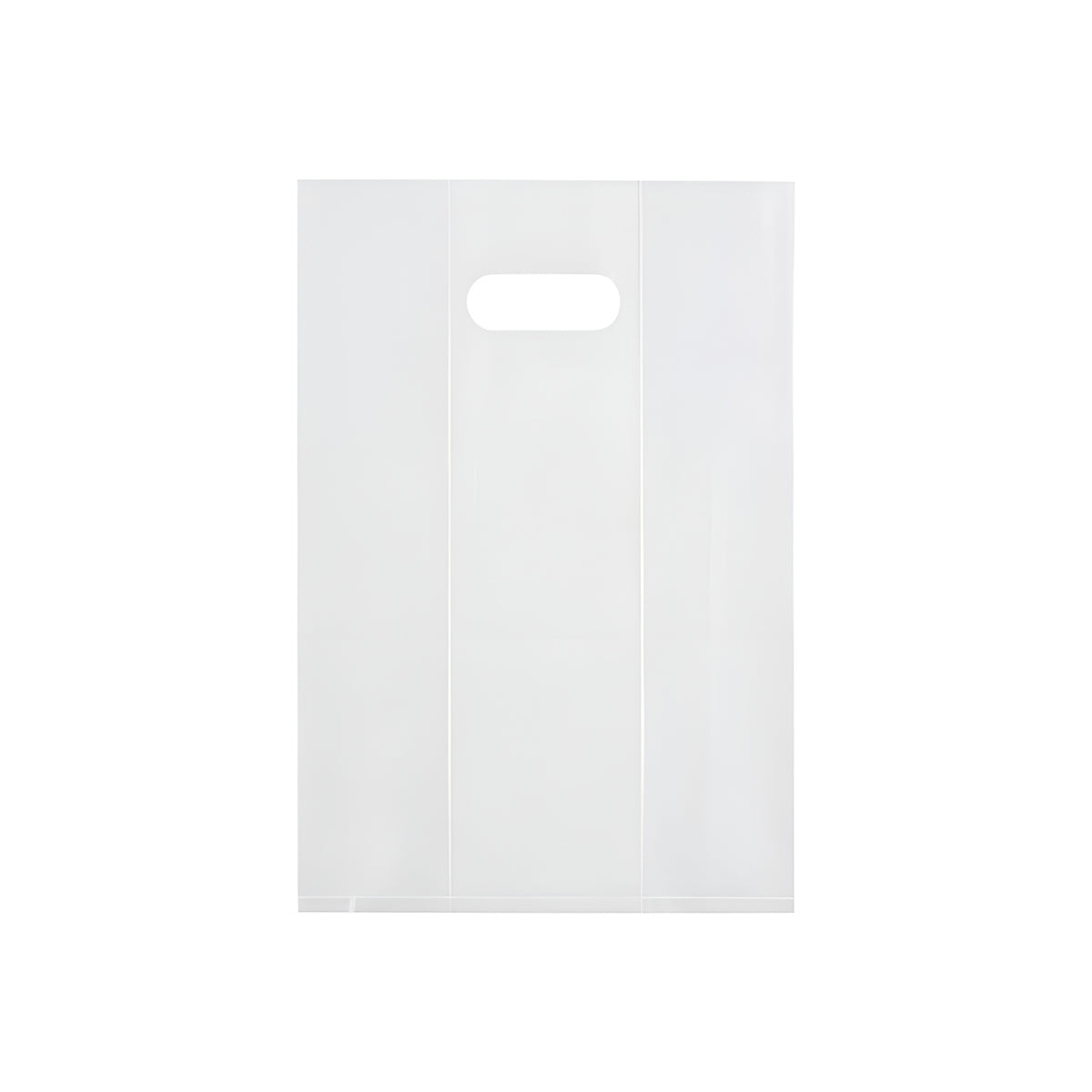 50PCS Clear PE Bags with Handles for Takeout Food Packaging