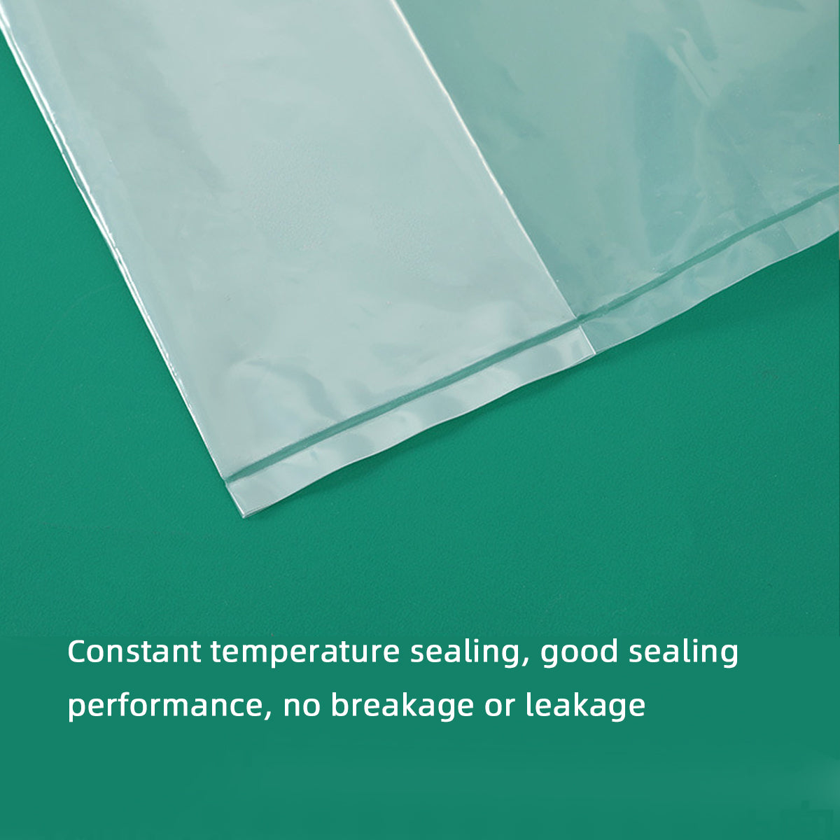 50PCS Clear PE Bags with Handles for Takeout Food Packaging