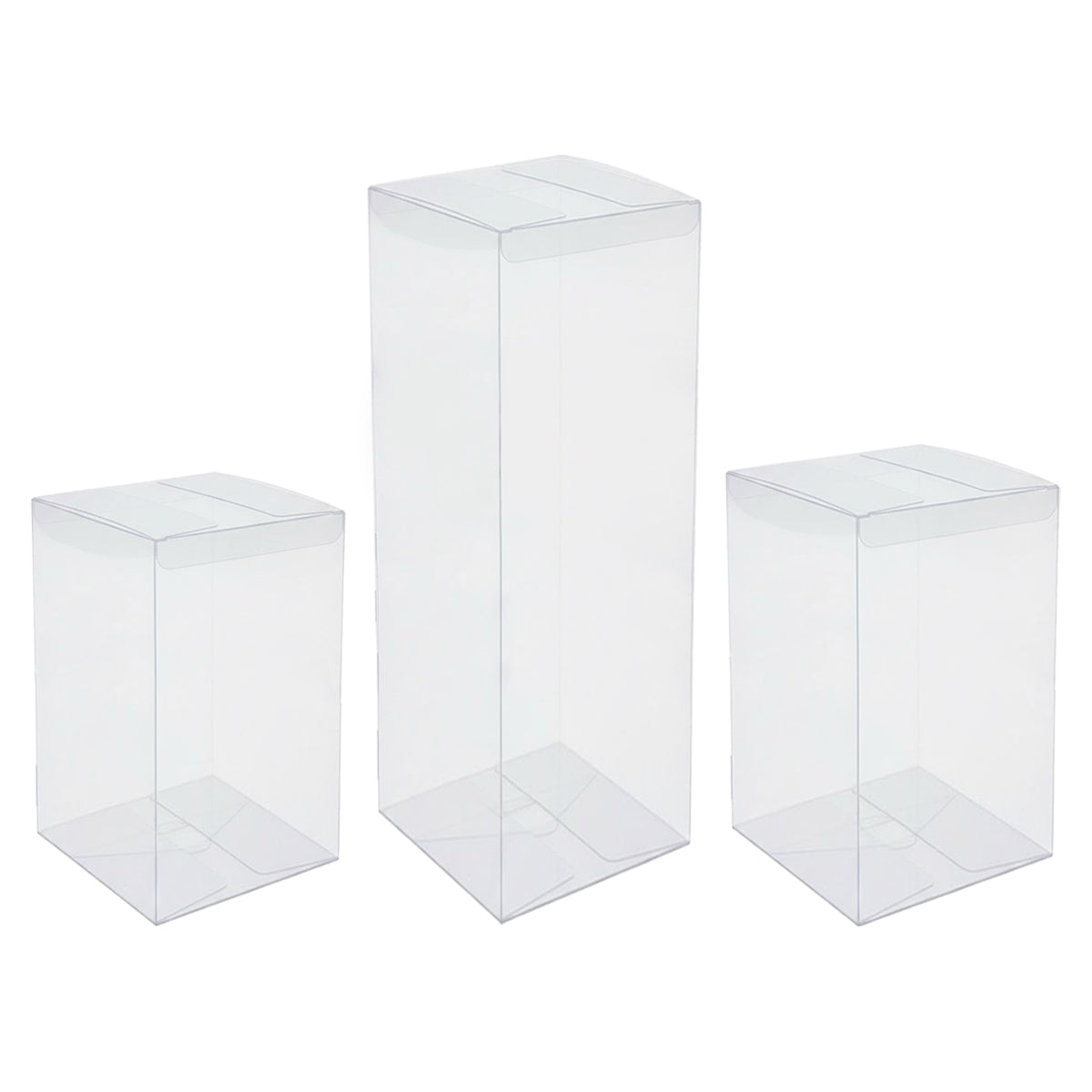 50PCS Clear PVC Gift Boxes Transparent Party Favour Packaging