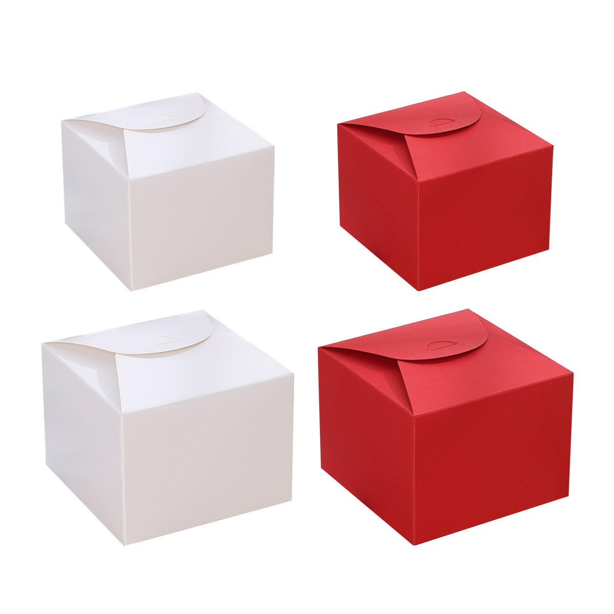 100PCS Square Pastry Cake Box Kraft Paper Dessert Packaging