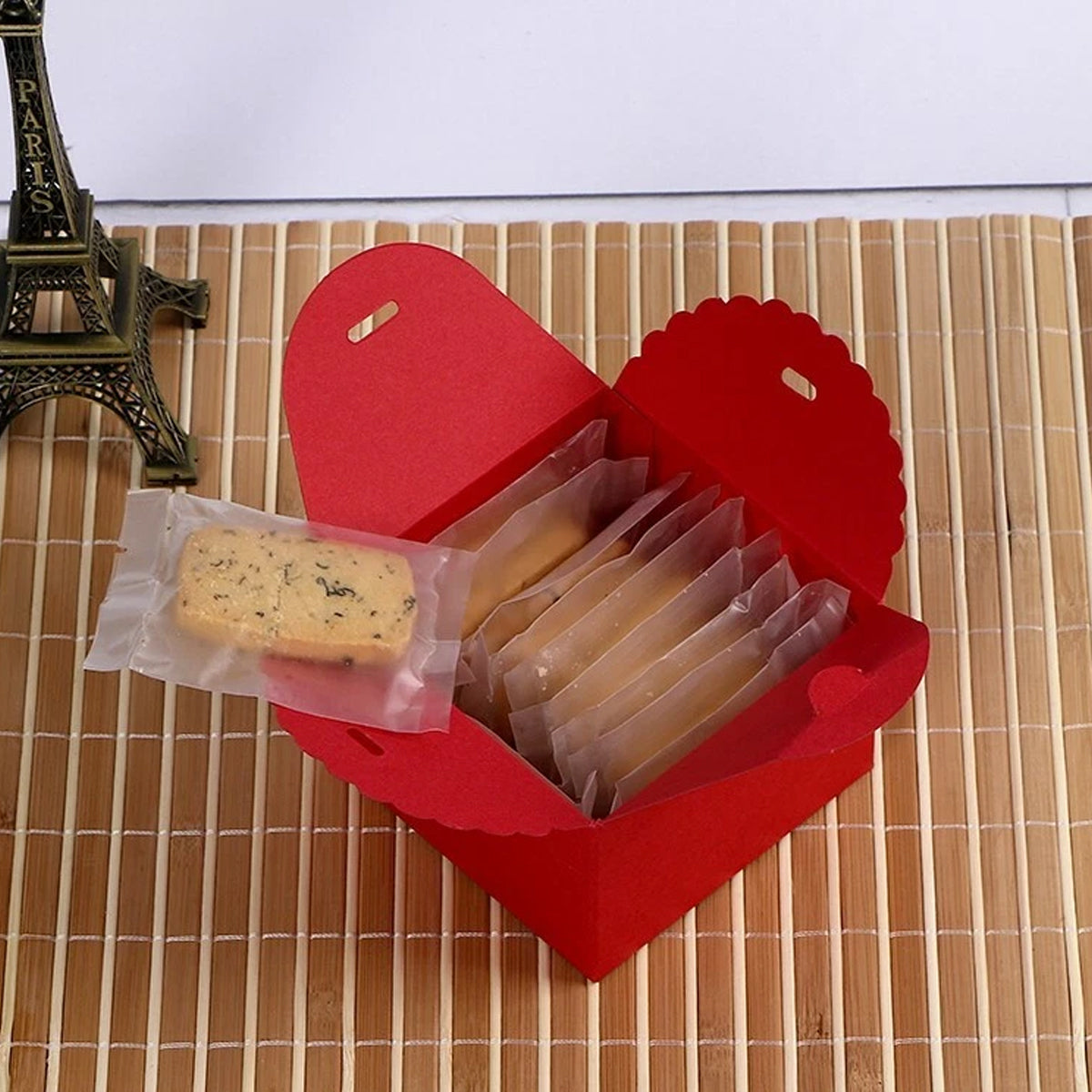 100PCS Square Pastry Cake Box Kraft Paper Dessert Packaging