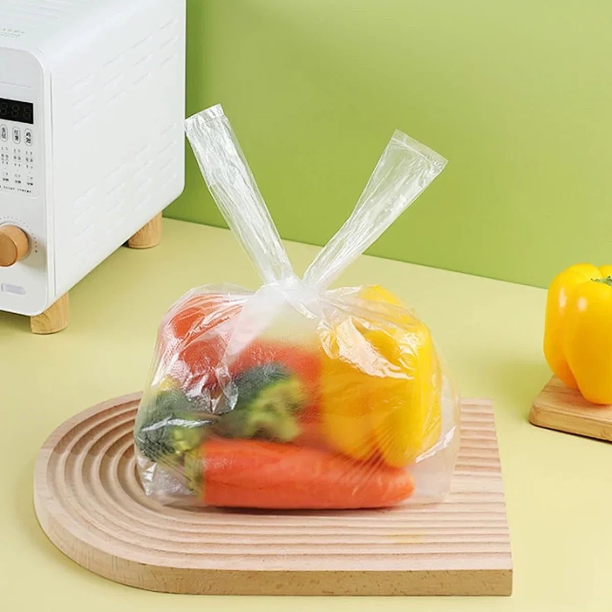 5 Rolls Food Preservation Bag Refrigerator Vegetables Kitchen Storage