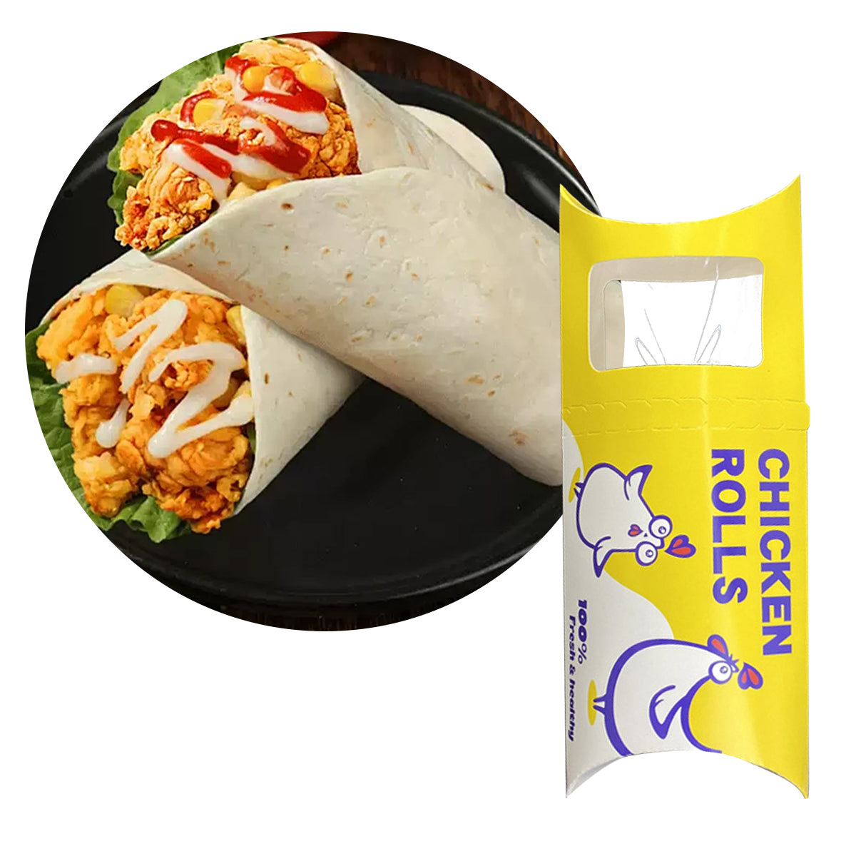 Baking Meat Roll Takeaway Containers Food-Safe Leak Proof 50PCS