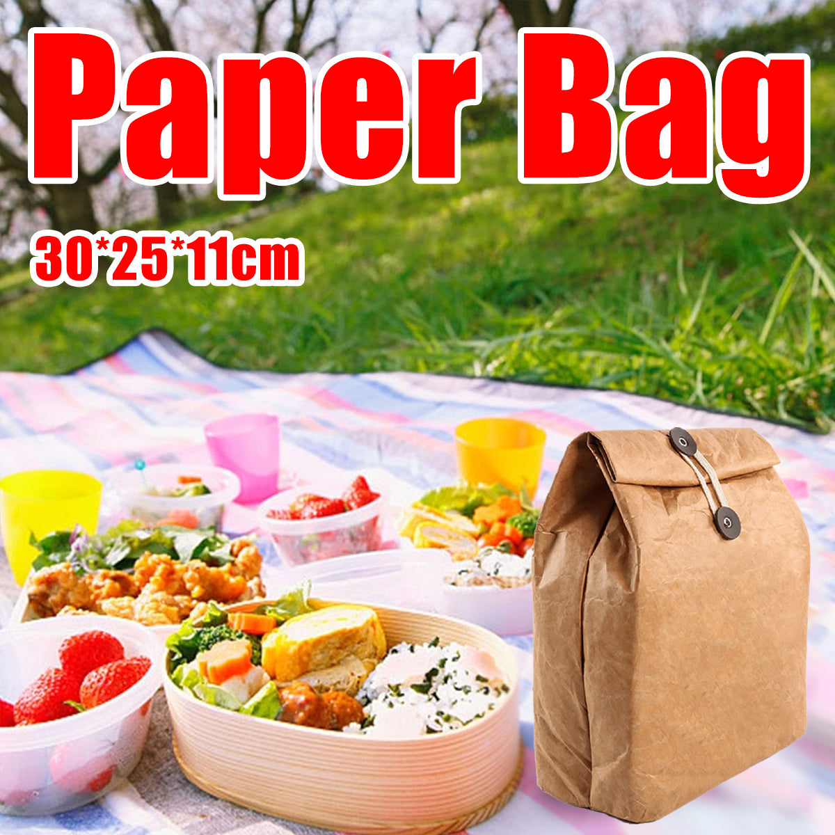 Tyvek Insulated Bento Bag Waterproof Reusable Thermal Lunch Bag