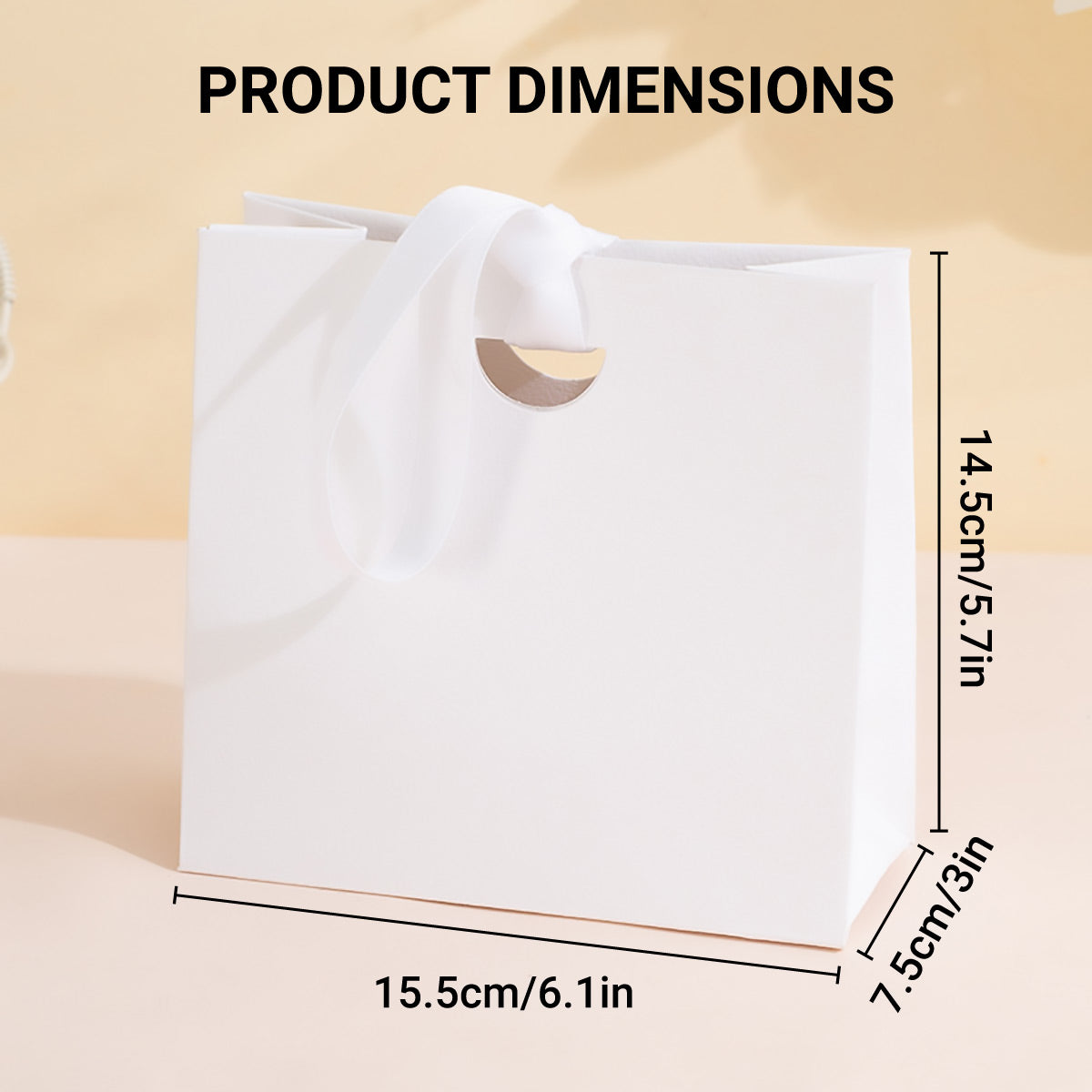 4PCS Paper Gift Bags with Ribbon Handles for Party Favors