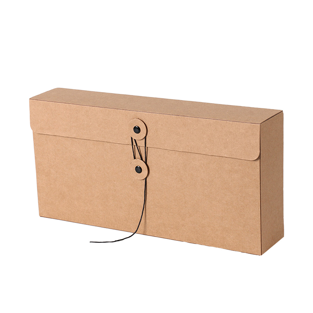 Kraft Paper Gift Boxes Drawstring Closure 2 Sizes for Small Item Packaging