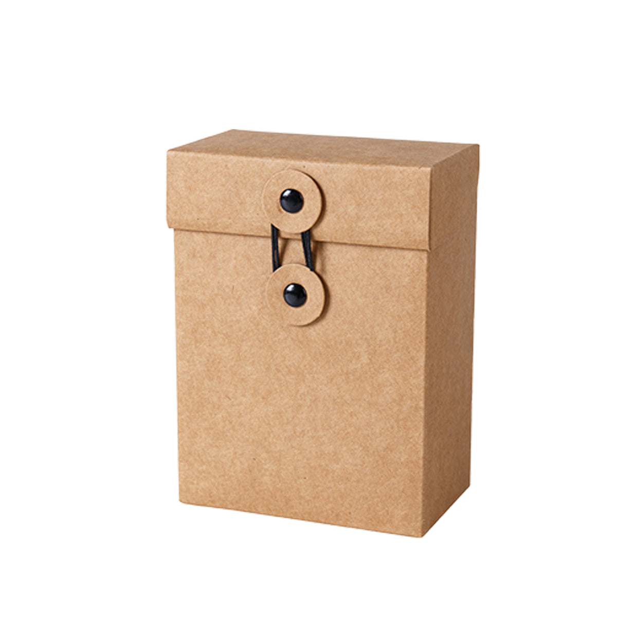 Kraft Paper Gift Boxes Drawstring Closure 2 Sizes for Small Item Packaging