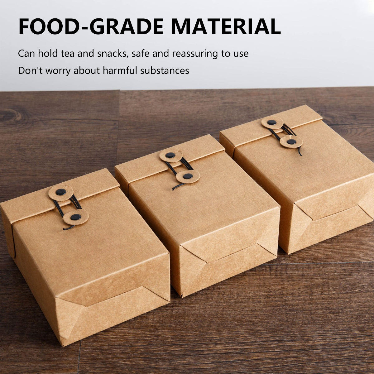 Kraft Paper Gift Boxes Drawstring Closure 2 Sizes for Small Item Packaging