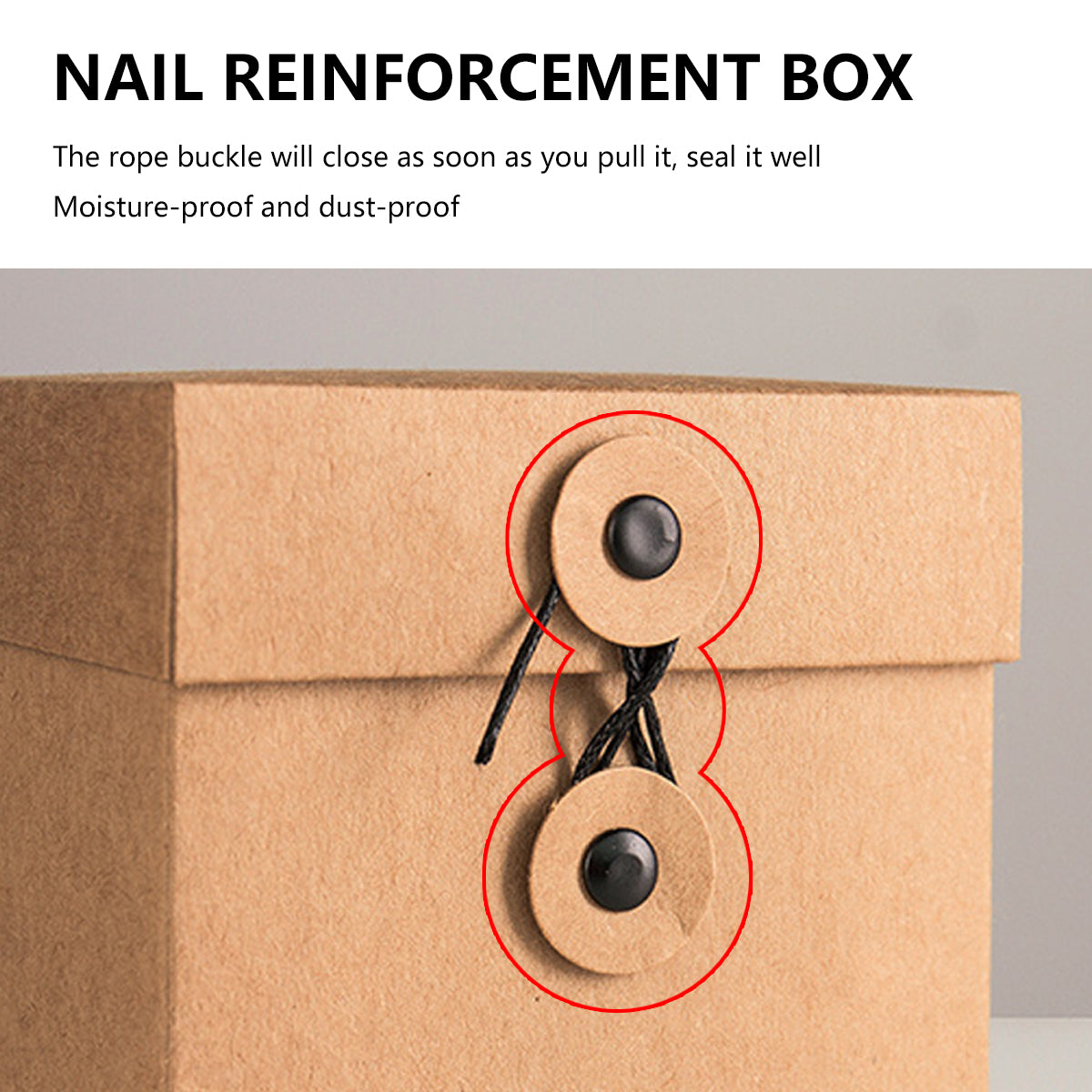 Kraft Paper Gift Boxes Drawstring Closure 2 Sizes for Small Item Packaging