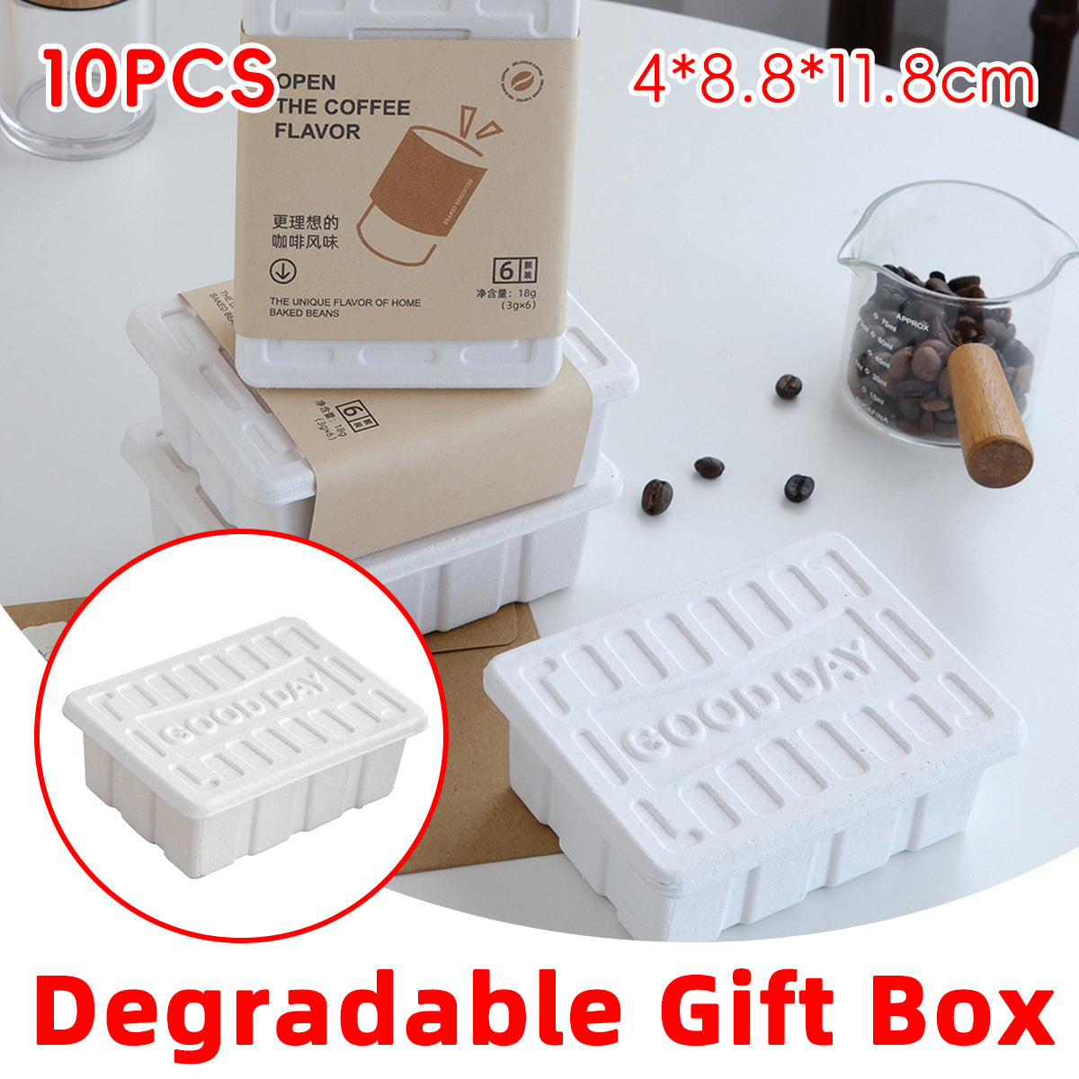 10PCS Eco Friendly Disposable Pulp Gift Boxes for Wedding Party