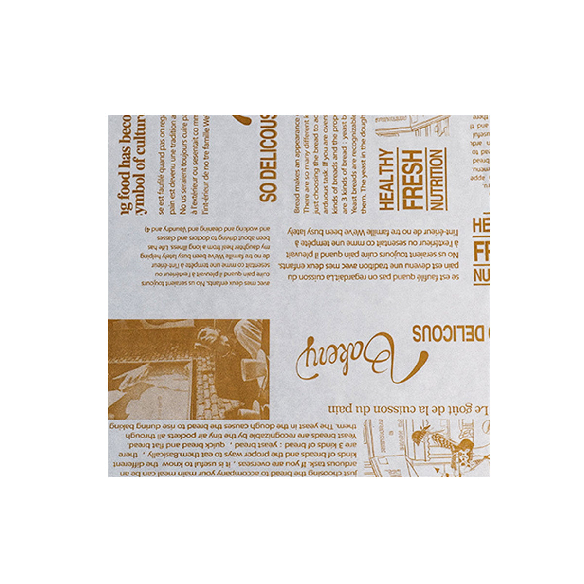 Food Grade Pad Paper 18x18cm Food Wrapping Sheets for Baking Snacks