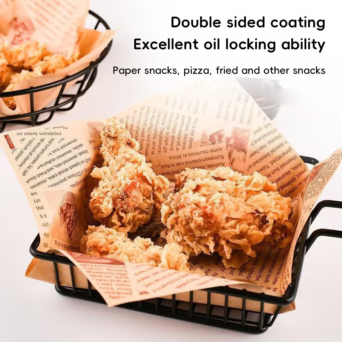 Food Grade Pad Paper 18x18cm Food Wrapping Sheets for Baking Snacks