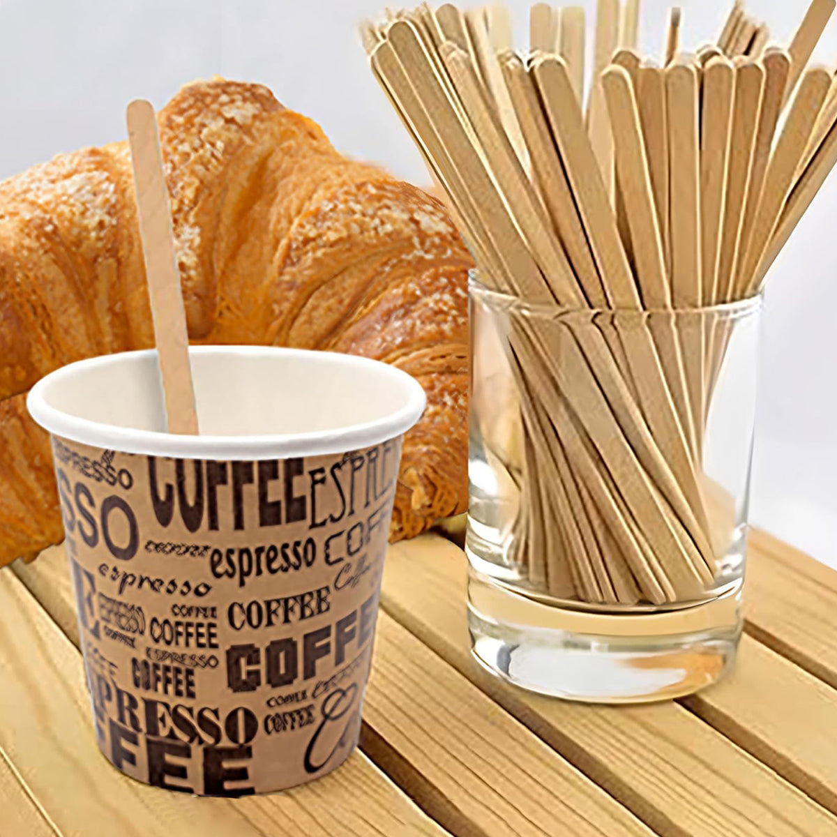300PCS 50ml Mini Disposable Paper Cups Coffee Print Party Use